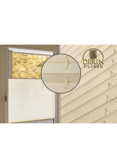 Derinplisse Plise Perde Cam balkon perdesi  Beyaz , Gri , Krem, Bej , Antrasit Kumaş Renkleri Çok Renkli