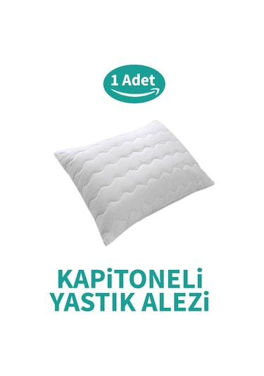 Kapitoneli Yastık Alezi Pamuklu Fermuarlı Kapitone Yastık Koruyucu Yastık Kılıfı 1 Adet