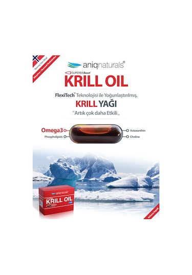 Aniqnaturals Superbaboost Krill Oil Yağı Super Omega3 Kaynağı 60 Licaps