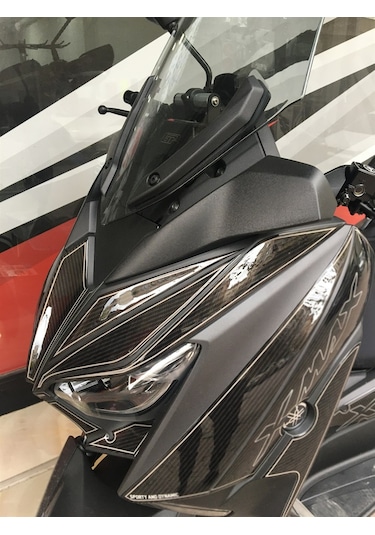 Yamaha Xmax 2018-2021 Karbon Desen Ön Far Üstü Pad