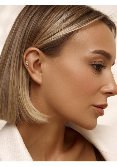 Zoloto Russkih Labret Ve Helix Piercing Gümüş 925 65455820 Gri