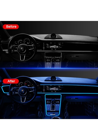 Shineyee Araç Işık Atmosferi Led Bandı 5m Usb Doğrudan Tak 5v 8 Renk Seçeneği Kurulumu Gerektirmez