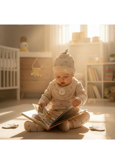Sebi Bebe Geyikli 5'li Hastane Çıkış Seti 2037 Bej