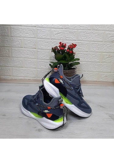 M.p 1659 Gri Renk Kaymaz Rahat Hafif Spor Ayakkabı 001