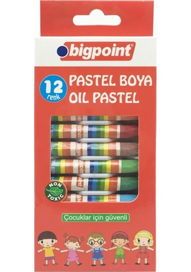 Bigpoint 12'Li Yağlı Pastel Boya Seti