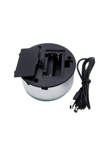 Teltree Renkli Döner Led Işık Tabanlı Kristal Dekoratif Alet - 3d İç Kazı Desenli, Usb İle Beslenen 8cm Sürekli Işık Gösterim Tabanı Diğer