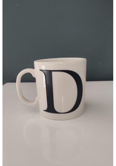 Decorıum Kum D Harfli Kupa Beyaz