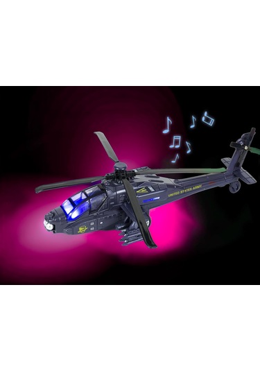 Diecast Metal Askeri Apaçi Helikopteri