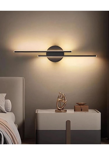 Ecodesign Şarjlı Kumandalı Mıknatıslı Çift Yön Aplik Siyah