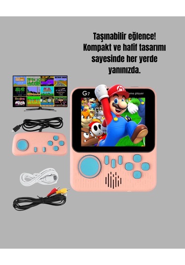 Mey İthalat Şarjlı 3.5 İnç Retro Oyun Konsolu
