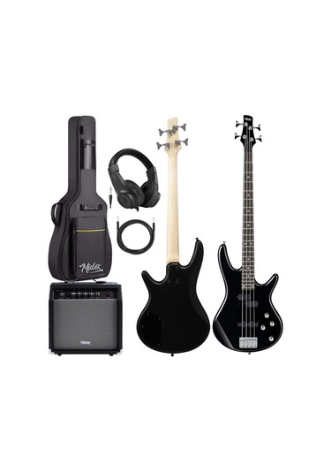 Midex Mbg-400bk-25amp 4 Telli Bas Gitar Ve 25w Amfi Gigbag Kulaklık Set