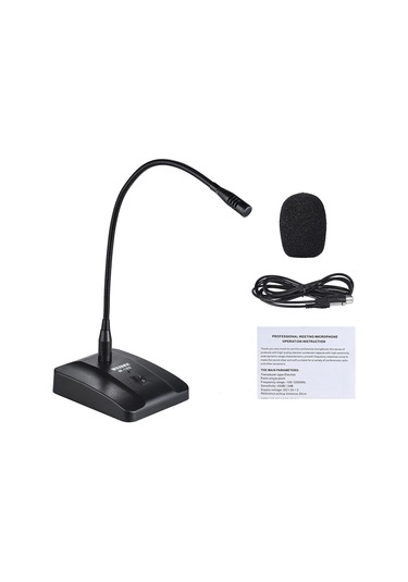 Springsun M180 Profesyonel Konferans Mikrofonu, Kalp Tipi Yönlendirme, Metal-kolay Malzeme, 3m Kablolu, 40cm Esnek Gövde