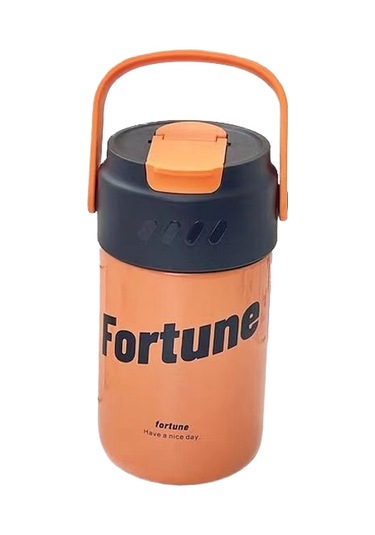 Jzcat Creative Büyük Kapasiteli 316 Paslanmaz Çelik Hasır Termos Bardak 500ml-turuncu