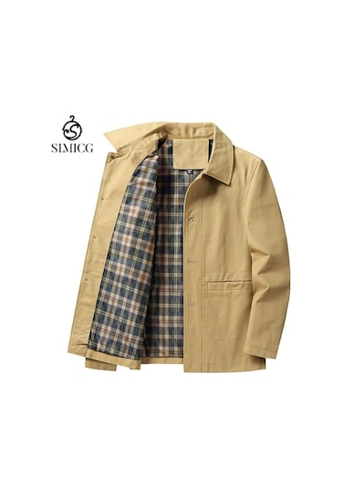 Simicg Erkek İş Ceketi Gündelik Ceket-haki Haki