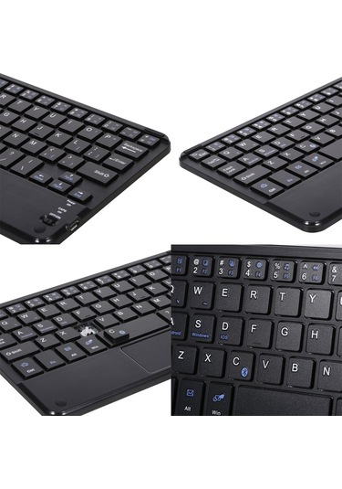Geeksen "59 Tuşlu Ultra İnce Bluetooth Klavye - Dokunmatik Padli, Android/windows/ios Uyumlu"