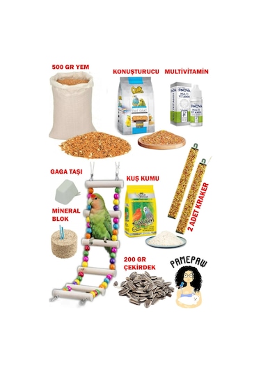 Paraket , Sultan-cennet Papağanı Yem Seti 10'lu