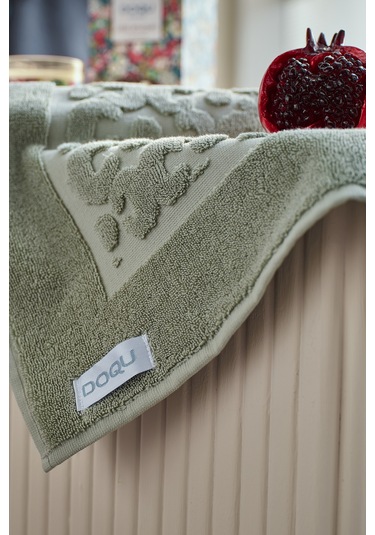 Doqu Home Leris Bouquet Ayak Havlusu Yeşil