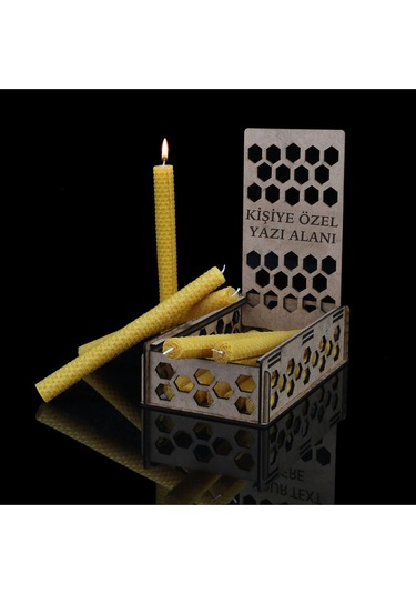 Doğal Bal Mumu Seti 10 Lu 21cm X 2 Cm Sarma Balmumu