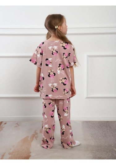 Atutpostel Çocuk Pamuklu Baskılı Pijama Takımı Kısa Kollu Pantolon 378000373 Beyaz