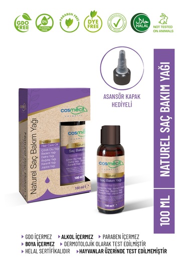 Naturel Saç Bakım Yağı 100 Ml - Bitkisel Yağ Kompleksi