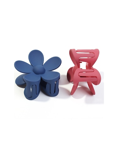 Jeemson 6'lı Büyük Çiçek Desenli Saç Klipsi - Kadınlar İçin Arkadan Tutucu, Modern Ve Şık Saç Aksesuarı Farklı Renk Seçenekleri