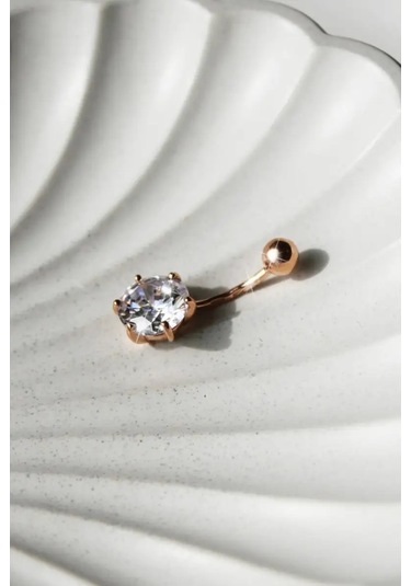 Marıola 925 Ayar Gümüş Üzerine Altın Kaplama Yüzük Piercing 26271158 Altın