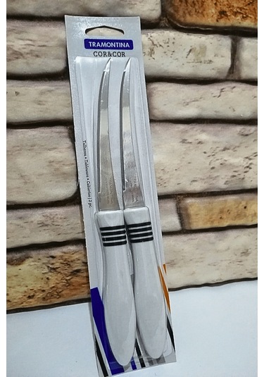 Tramontina Lazer Kesim Sebze Bıçağı 2 Adet- Beyaz-Uzun Beyaz