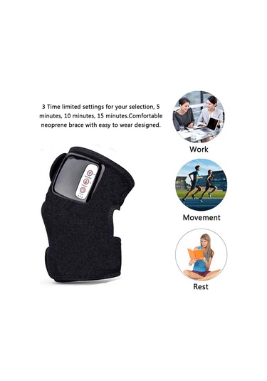 Maiyame Kablosuz Isıtmalı Diz Masaj Aleti - Ağrı Ve Şişlik Giderici Titreşimli Dizlik 112 Karakter Siyah