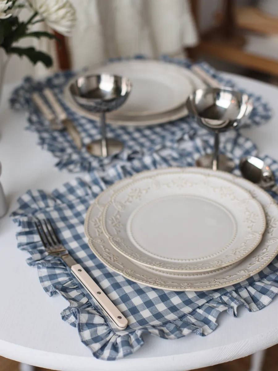 Home Lovers Dokuma Servis Peçeteleri Seti 2 Adet 314534104 Açık Mavi