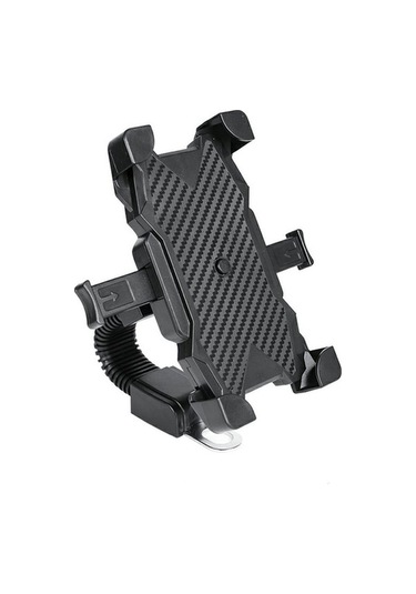 Pazly Otomatik Kilitlemeli Karbon Desenli Telefon Tutucu Braket - Rg -
