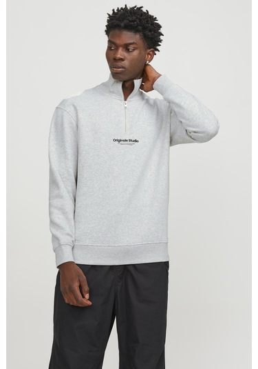 Jack & Jones Erkek Sweat 12241777 Açık Gri