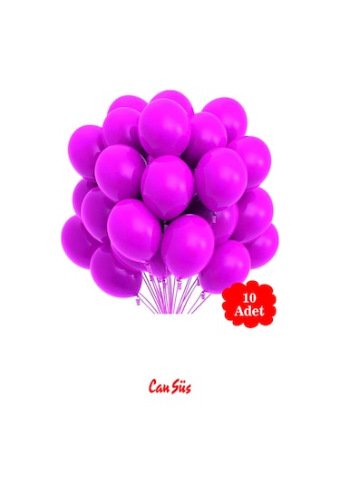 Pastel Balon 12 İnç 10'lu Fuşya