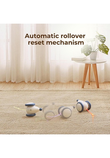 Cheerble Akıllı Kedi Fare Oyuncağı - Şarjlı, Mavi, 6x5x3.6 Cm