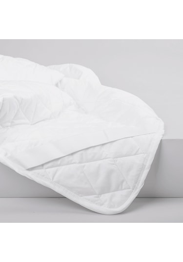 Dört Mevsim Kapitone Sıvı Geçirmez Alez % 100 Pamuklu Tüm Ebatlar Beyaz