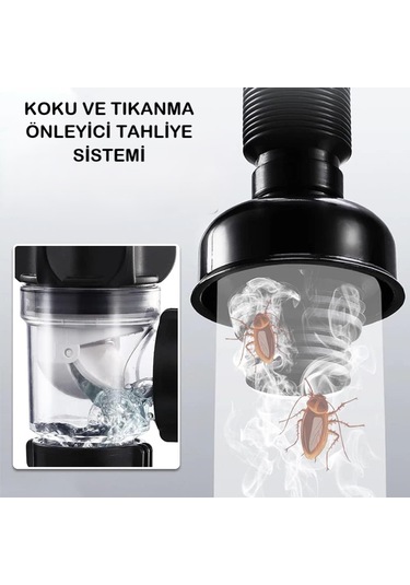 Mutfak Ve Banyo İçin Koku Ve Tıkanma Önleyici Lavabo Gider Borusu