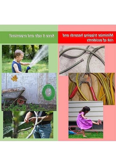 Pazly Paslanmaz Çelik Bahçe Hortum Organizatörü - Duvar Montajlı, 6.3x7x6.3 İnç, Ağır Hizmet, Patio Ve Garaj İçin