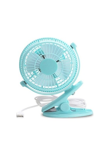 Mini Usb Klip Ve Masa Kişisel Fanı, Sessiz Çalışma, Masa Fanı, Mini Fan, Masa Fanı,4 Inç 2 Hızlı Taşınabilir Soğutma Fanı, 360 Fan Qkıc1x Mavi