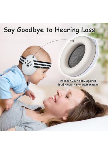 Sones Kafa Bandı Tipi Uyku Ses Geçirmez Gürültü Geçirmez Bebek Kulaklıkları Mavi+mavi