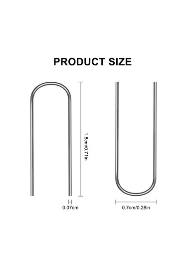 Geekyou 50 Adet Nikel Krom U-şekilli Tel, Gümüş Renkli, Seramik Ve Tahta Heykel, Pendent Tasarımı İçin, Plastik Saklama Kutusu İçeren Dıy Takı Aksesuarı Gümüş