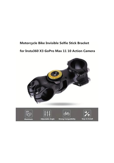Xuweiwei Suit Aluminyum Alaşımlı Motor Bisiklet Gopro Hero 12 11 Djı Insta360 X4 X3 X2 Aksiyon Kamera Askılık Monopod -
