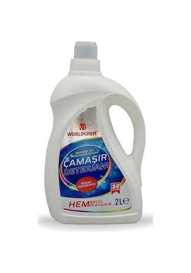 Worldchem Renkliler İçin Bitkisel Sıvı Çamaşır Deterjanı 2 L