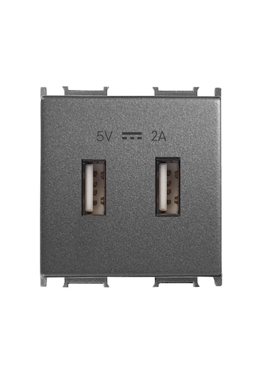 Viko Panasonic Thea Modüler Füme Usb Şarj Prizi Alt+kapak 2m 5v-2a - Wvtt22314dg-tr