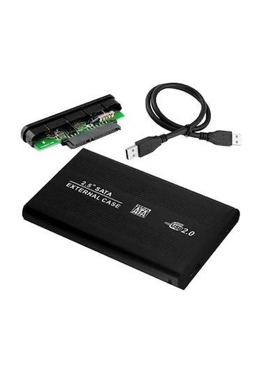 Usin Alüminyum Kasa Harici 2.5'' Usb 2.0 Hdd Ssd Sata Harddisk Hard Disk Kutusu Ve Kablosu