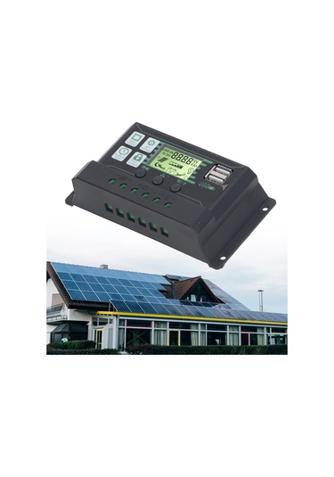 Tenfowee 12v/24v 100a Pwm Güneş Kontrolörü, 3 Aşamalı Şarj, Lcd Ekran, Çift Usb 5v 3a, Akıllı Koruma Fonksiyonları