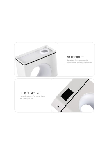 Vkemall Ev Ve Ofis İçin 500ml Usb Nemlendirici - 2 Sprey Modu, Renkli Işık Ve Sessiz Çalışma