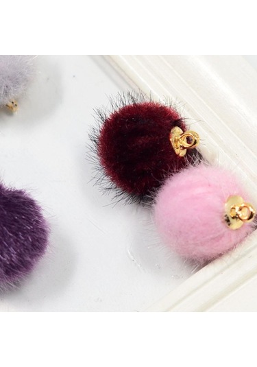 Homyl Takı Yapımı Için Yüzüklü 8 Parça Çeşitli Renk Pom