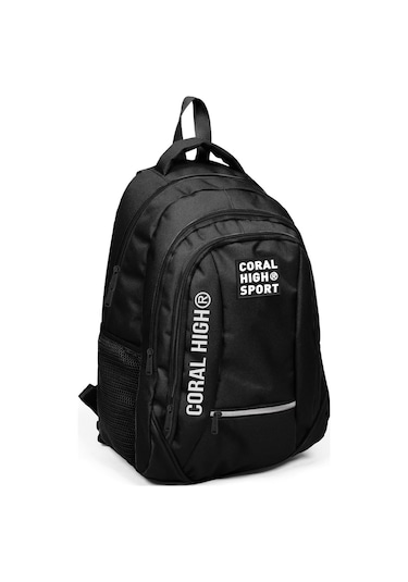 Coral High Sport Siyah Dört Bölmeli Sırt Çantası 23452
