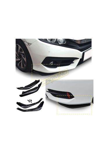 Honda Civic Fc5 Ön Ve Arka Tampon Altı Flap 2016-2019