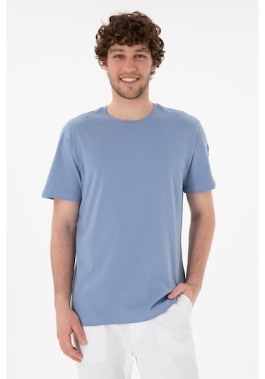 U.S. Polo Assn. Erkek Regular Fit Bisiklet Yaka Mavi Basic Tişört 50305985-VR036 U.S. Polo Assn. Erkek Regular Fit Bisiklet Yaka Mavi Basic Tişört 50305985-VR036