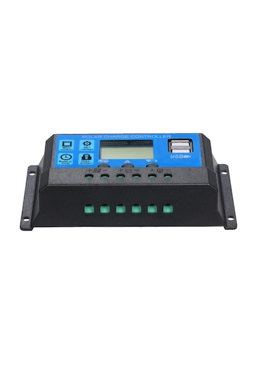 20a 12v / 24v Solar Şarj Kontrol Cihazı Pwm Akıllı Regülatör Usb 5v 2.5a